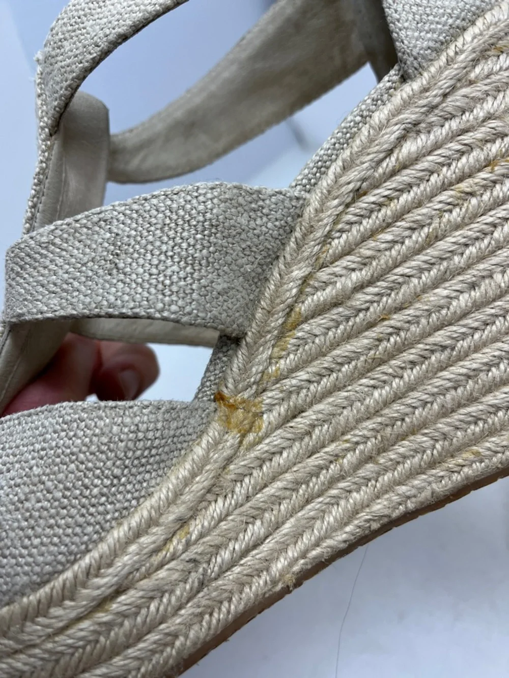 MICHAEL MICHAEL KORS DAMITA WEDGE OPEN TOE CANVAS ZIP UP SANDAL ESPADRILLES 8.5